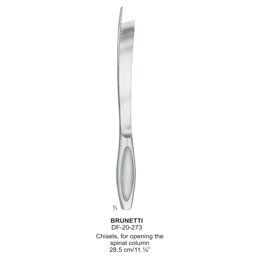Brunetti Chisels For Opening The Spinal Column, 28.5cm  (DF-20-273) by Dr. Frigz