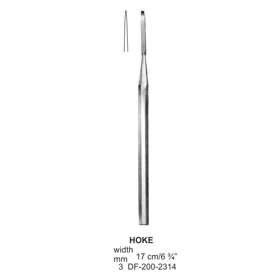 Hoke Bone Chisels  3mm , 17cm  (DF-200-2314) by Dr. Frigz