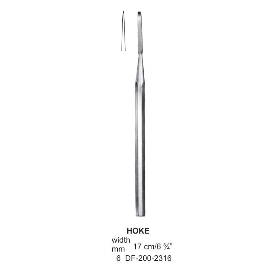 Hoke Bone Chisels  6mm , 17cm  (DF-200-2316) by Dr. Frigz