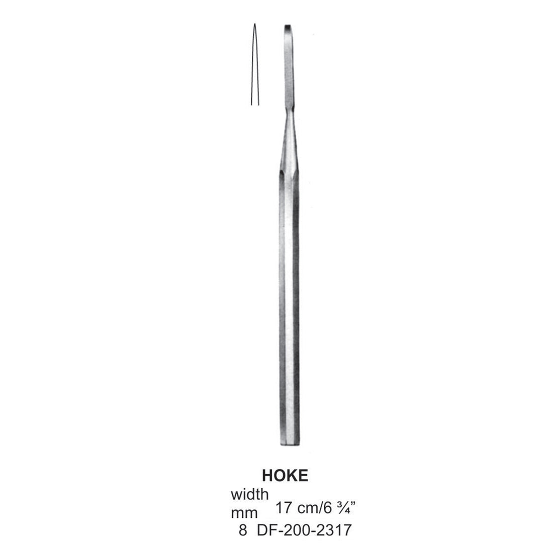 Hoke Bone Chisels  8mm , 17cm  (DF-200-2317) by Dr. Frigz