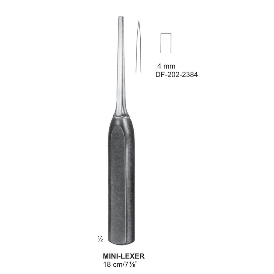 Mini Lexer Bone Chisels Width 4mm ,18cm  (DF-202-2384) by Dr. Frigz