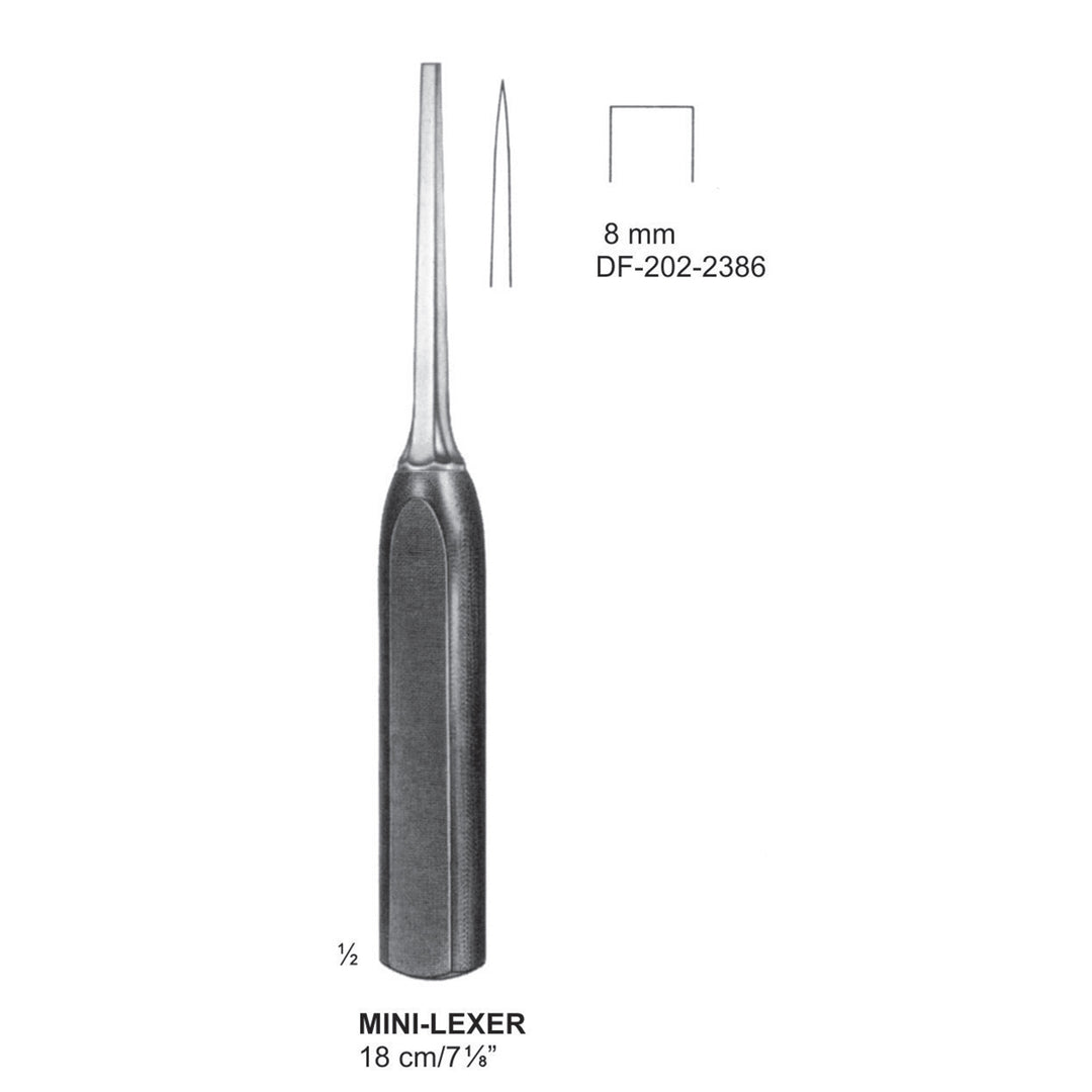 Mini Lexer Bone Chisels Width 8mm , 18cm  (DF-202-2386) by Dr. Frigz