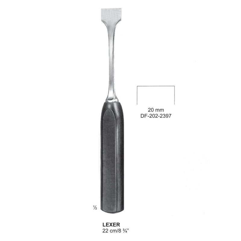 Lexer Bone Chisels Width 20mm , 22cm  (DF-202-2397) by Dr. Frigz