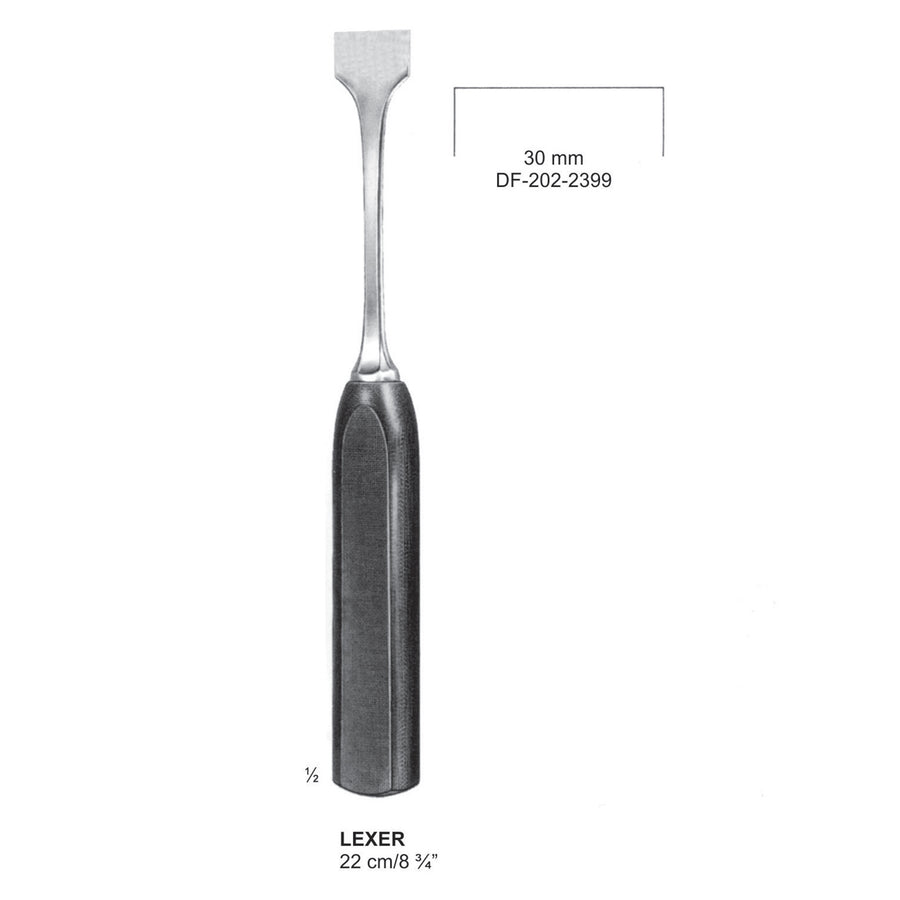 Lexer Bone Chisels Width 30mm , 22cm  (DF-202-2399) by Dr. Frigz