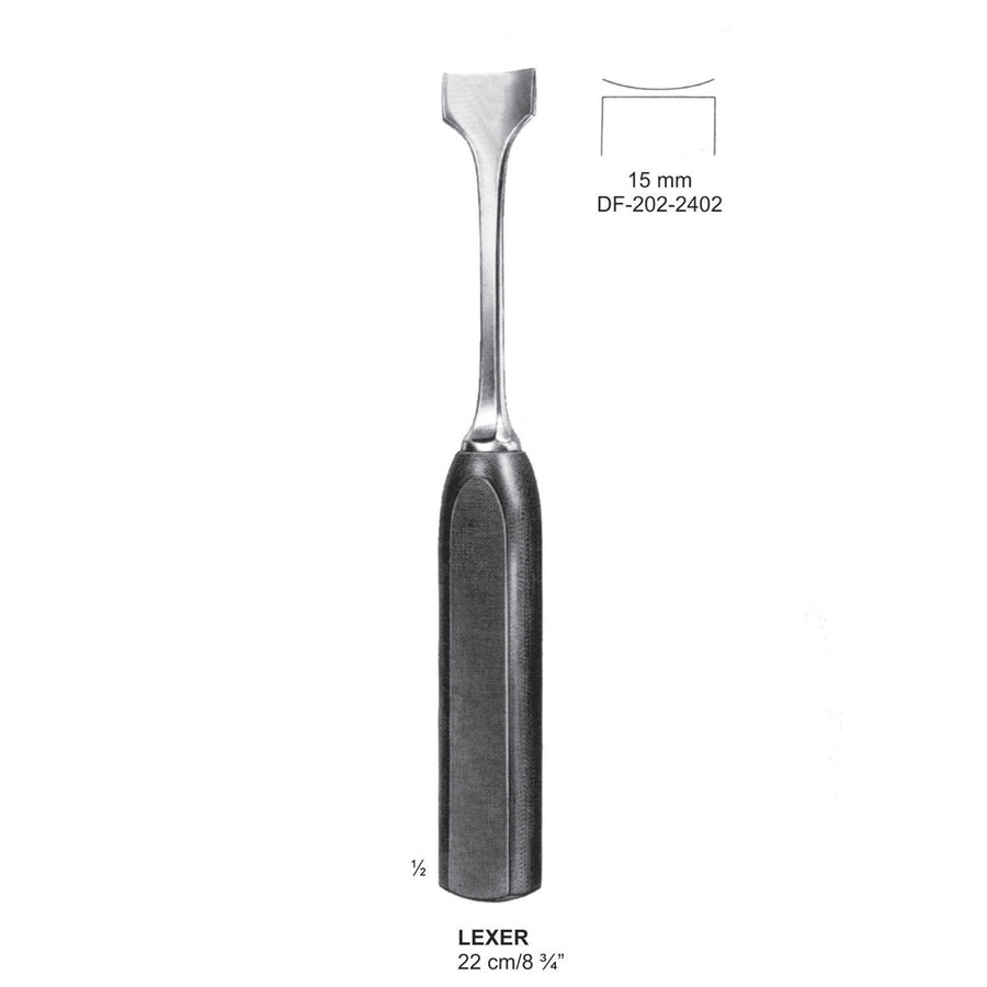 Lexer Bone Chisels Width 15mm , 22cm  (DF-202-2402) by Dr. Frigz