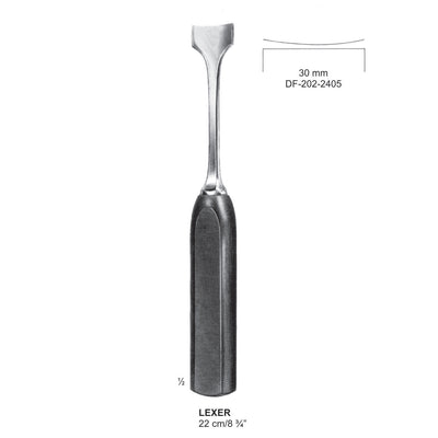 Lexer Bone Chisels Width 30mm , 22cm  (DF-202-2405) by Dr. Frigz
