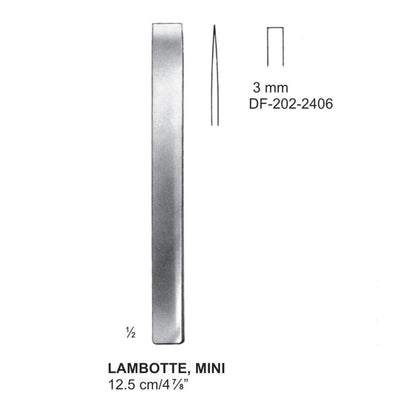 Lambotte Mini Bone Chisels 3mm , 12.5cm  (DF-202-2406)