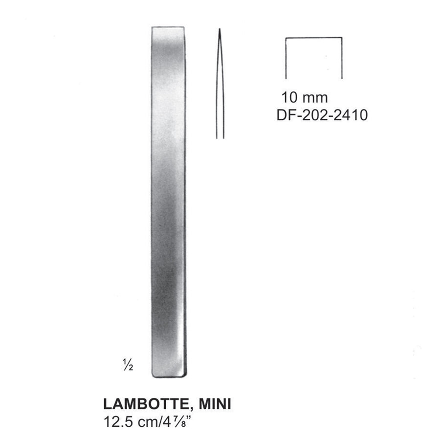 Lambotte Mini Bone Chisels 10mm , 12.5cm  (DF-202-2410) by Dr. Frigz