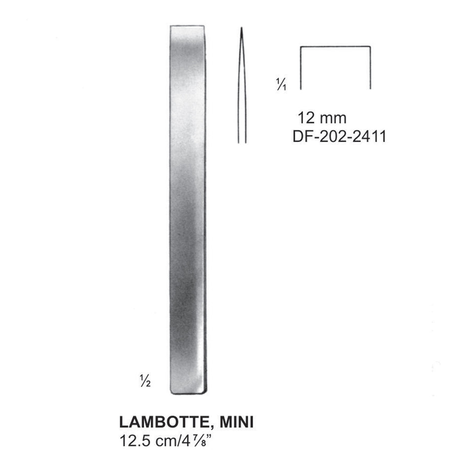 Lambotte Mini Boen Chisels 12mm , 12.5cm  (DF-202-2411) by Dr. Frigz