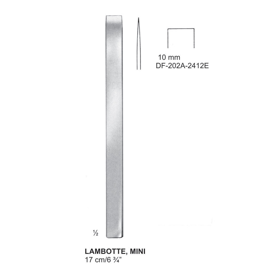 Lambotte Mini Bone Chisels  10mm , 17cm (DF-202-2412E) by Dr. Frigz
