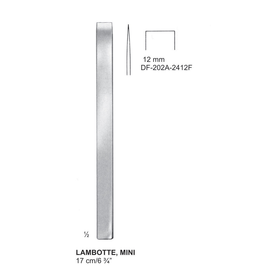 Lambotte Mini Bone Chisels  12mm , 17cm (DF-202-2412F) by Dr. Frigz