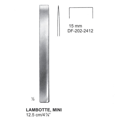 Lambotte Mini Bone Chisels 15mm , 12.5cm  (DF-202-2412) by Dr. Frigz