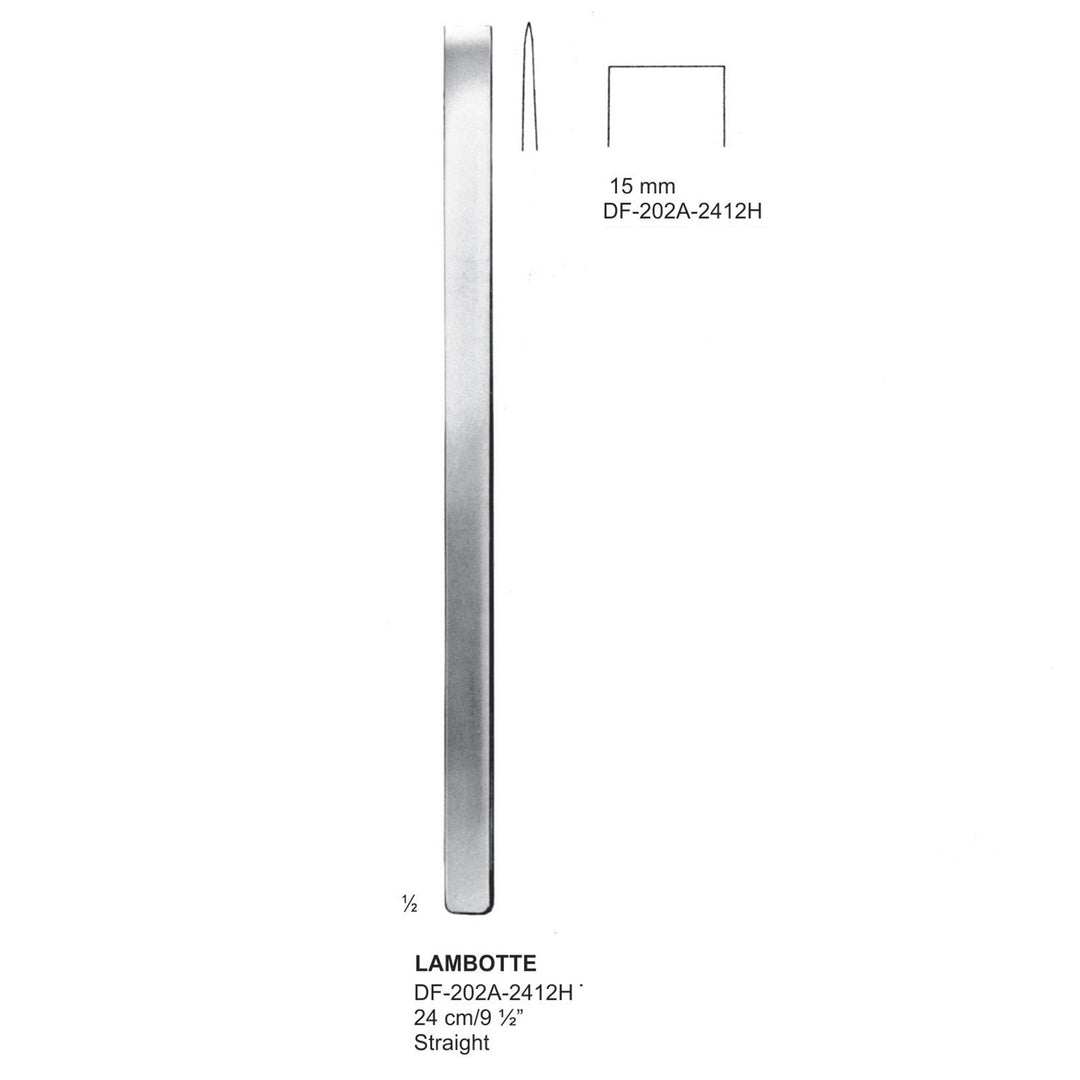 Lambotte Bone Chisels  15mm , 24Cm, Straight (DF-202A-2412H) by Dr. Frigz