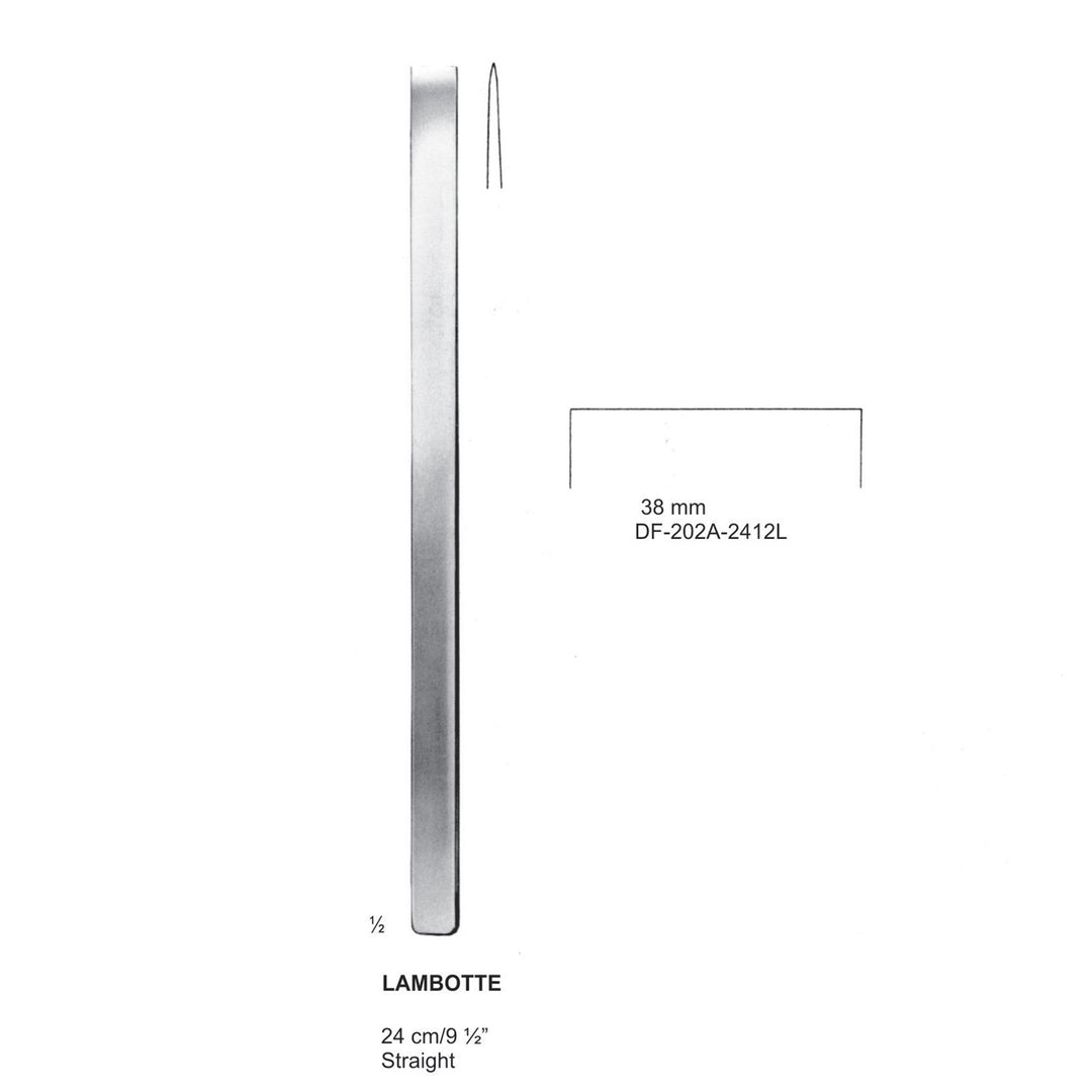 Lambotte Bone Chisels  38mm , 24Cm, Straight (DF-202A-2412L) by Dr. Frigz