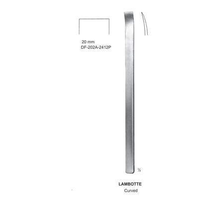 Lambotte Bone Chisels  20mm , 24Cm, Curved (DF-202A-2412P)