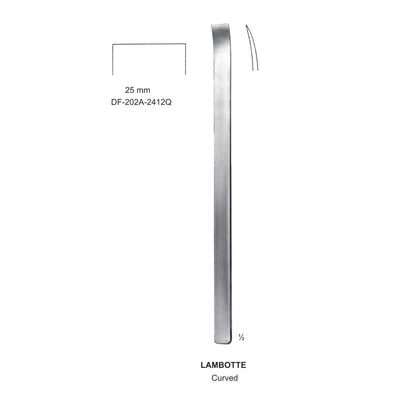 Lambotte Bone Chisels  25mm , 24Cm, Curved (DF-202A-2412Q)