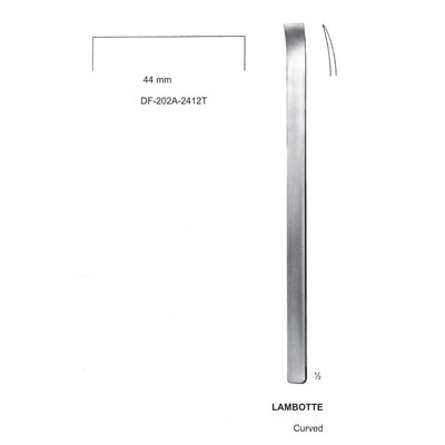 Lambotte Bone Chisels  44mm , 24Cm, Curved (DF-202A-2412T) by Dr. Frigz