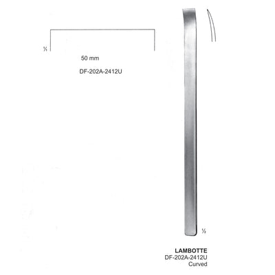 Lambotte Bone Chisels  50mm , 24Cm, Curved (DF-202A-2412U)