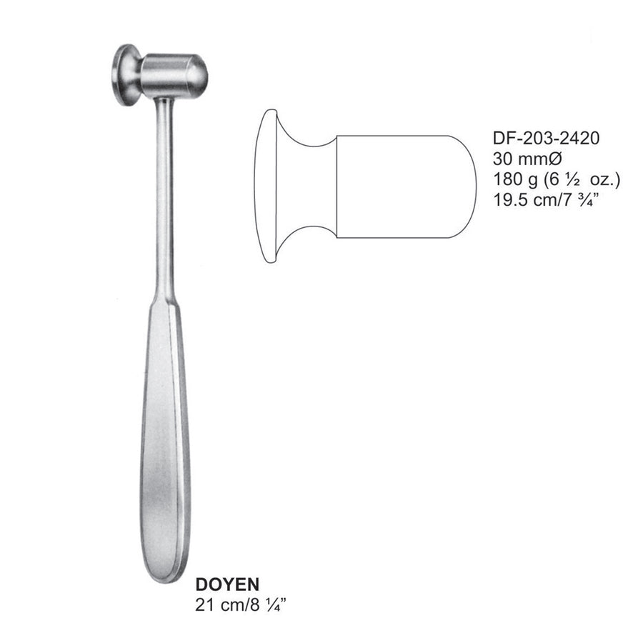 Doyen Mallets Width 30mm , 19.5Cm, 180 Gram (DF-203-2420) by Dr. Frigz