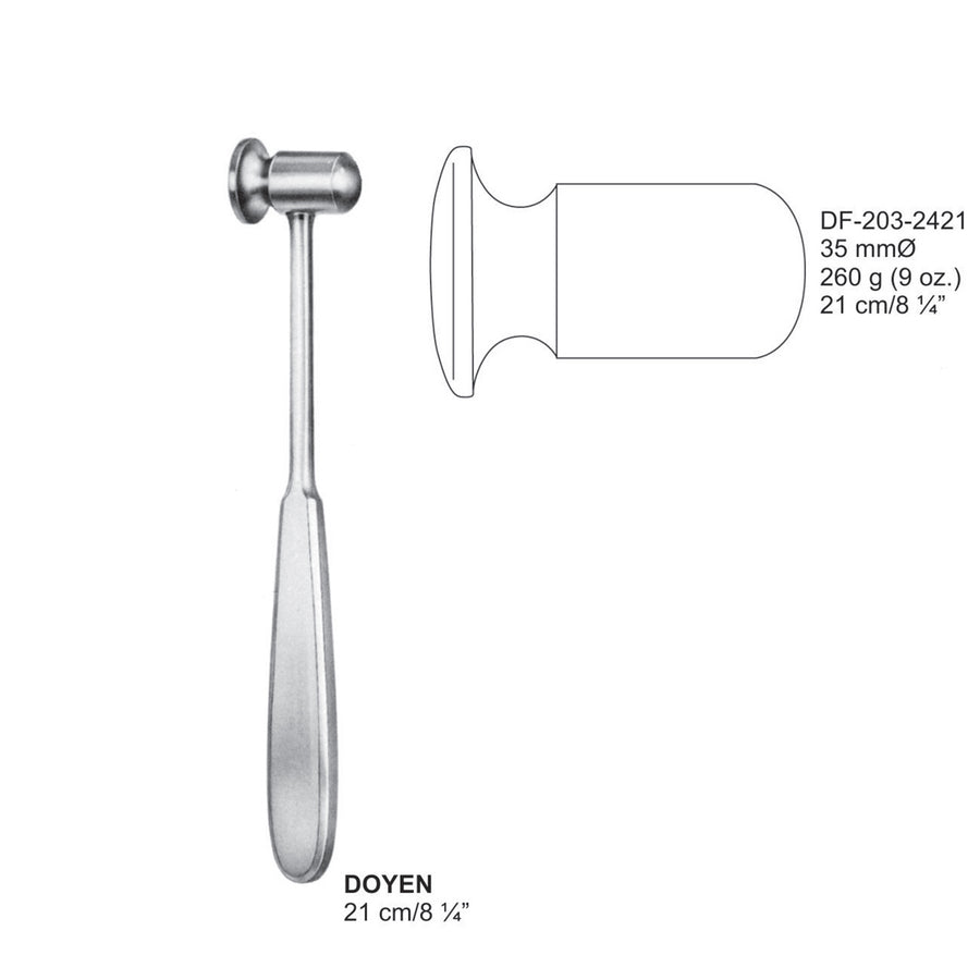 Doyen Mallets Width 35mm , 21cm , 260 Gram (DF-203-2421) by Dr. Frigz