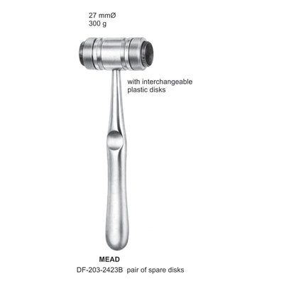 Mead Mallets 19 Cm, Pair Of Spare Disks (DF-203-2423B)