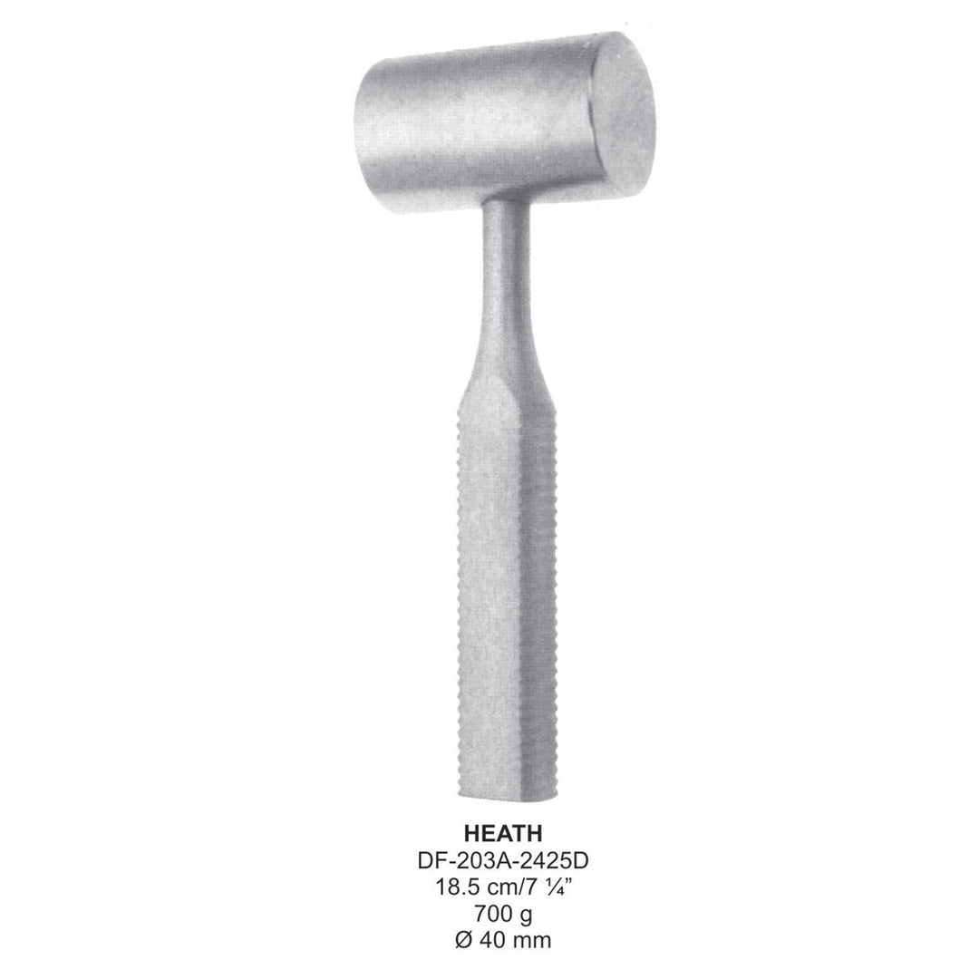 Heath Mallet, 18.5 cm , 700 Grams, 40mm  (DF-203A-2425D) by Dr. Frigz