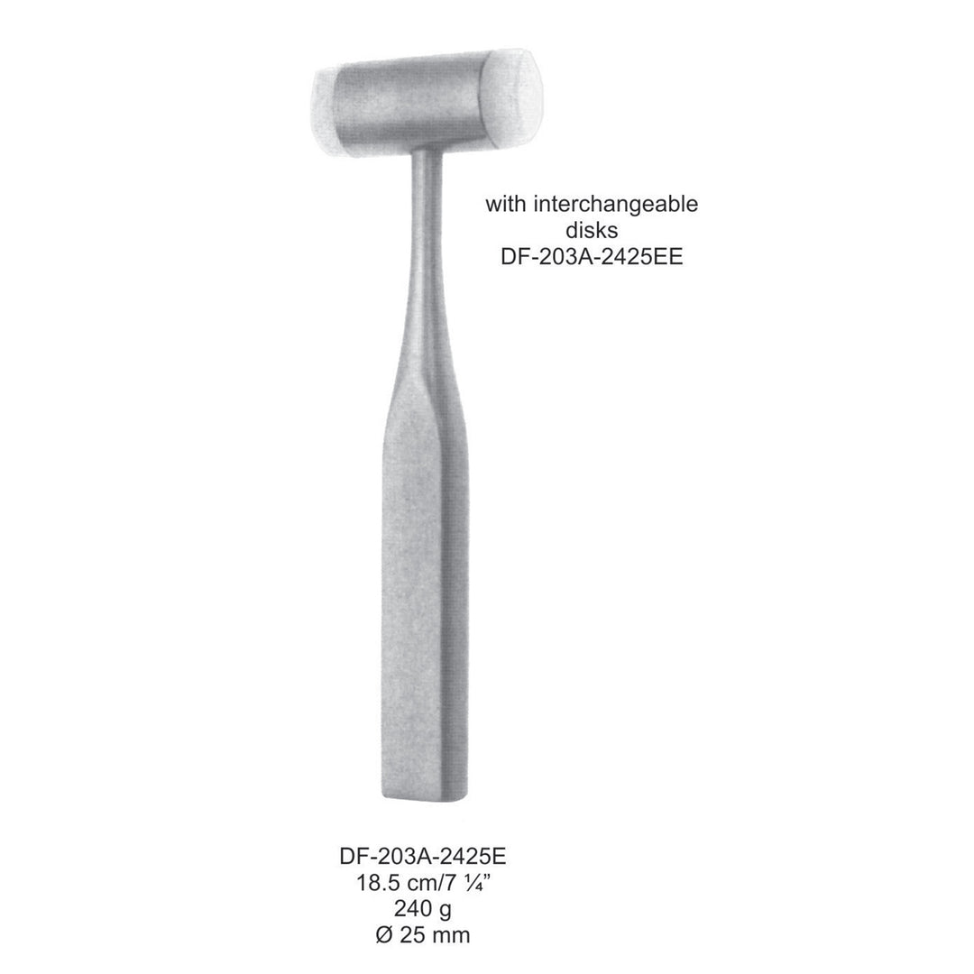 Mallet 18.5cm 25 mm , 240 Grams (DF-203A-2425E) by Dr. Frigz