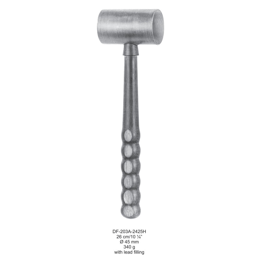 Mallet 26Cm, 45mm , 340 Grams, Lead Filling (DF-203A-2425H) by Dr. Frigz
