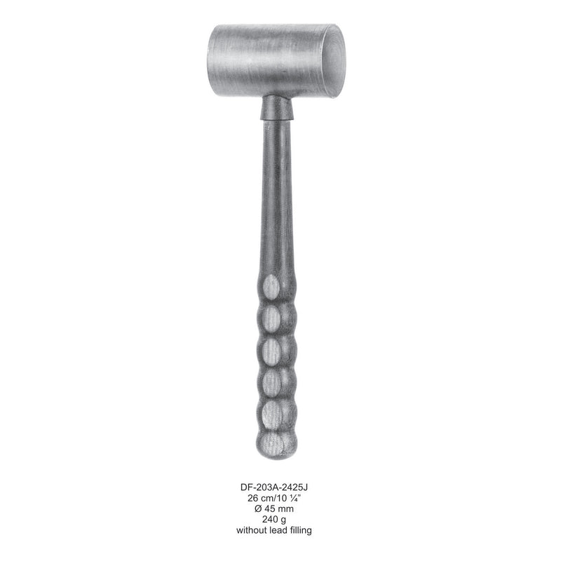 Mallet 26Cm, 45mm , 240 Grams, Without Lead Filling (DF-203A-2425J) by Dr. Frigz