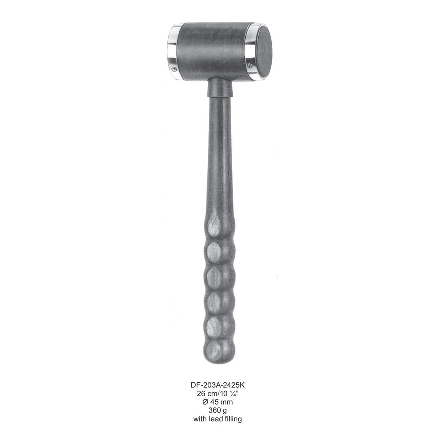 Mallet 26Cm, 45mm , 360 Grams, With Lead Filling (DF-203A-2425K) by Dr. Frigz