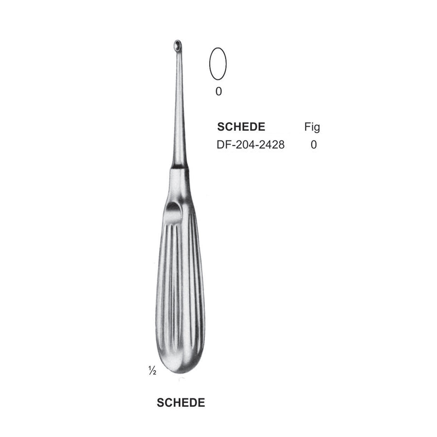 Schede Bone Curettes, Fig.0, 17cm  (DF-204-2428) by Dr. Frigz