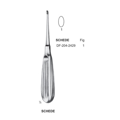 Schede Bone Curettes, Fig.1, 17cm  (DF-204-2429)