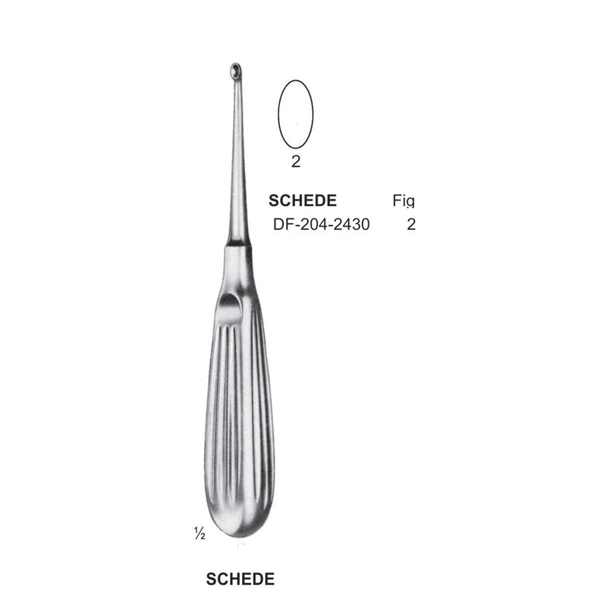 Schede Bone Curettes, Fig.2, 17cm  (DF-204-2430) by Dr. Frigz