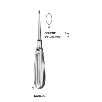 Schede Bone Curettes, Fig.2, 17cm  (DF-204-2430)