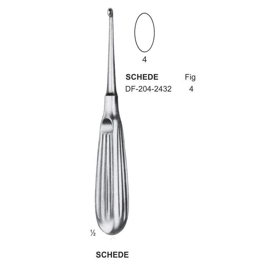 Schede Bone Curettes, Fig.4, 17cm  (DF-204-2432) by Dr. Frigz