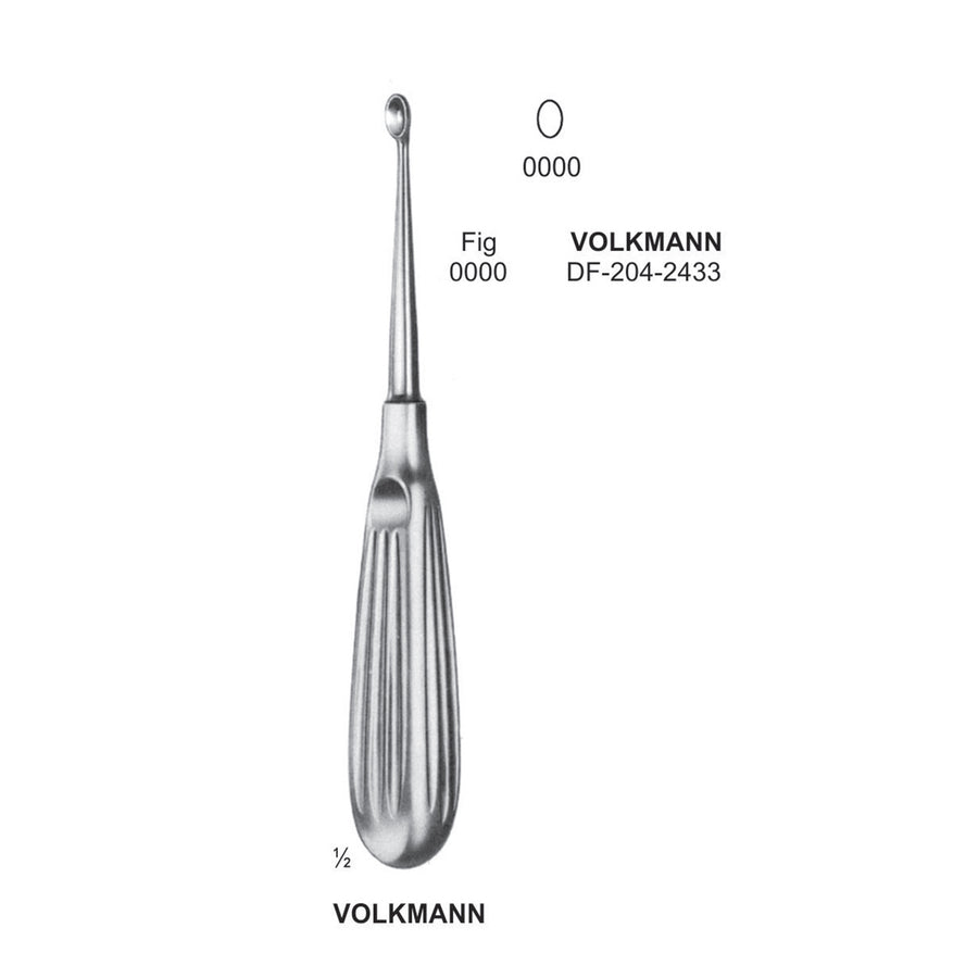 Volkmann Bone Curettes, Fig.0000, 17cm  (DF-204-2433) by Dr. Frigz