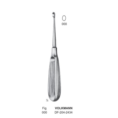 Volkmann Bone Curettes, Fig.000, 17cm  (DF-204-2434)