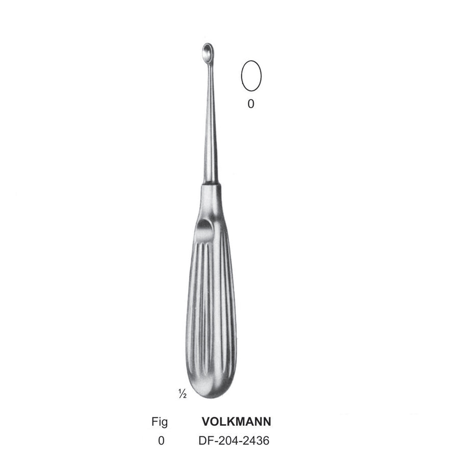 Volkmann Bone Curettes, Fig.0, 17cm  (DF-204-2436) by Dr. Frigz