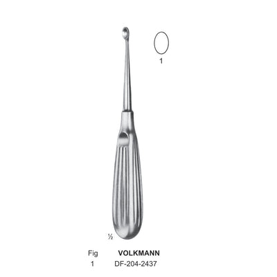 Volkmann Bone Curettes, Fig.1, 17cm  (DF-204-2437)