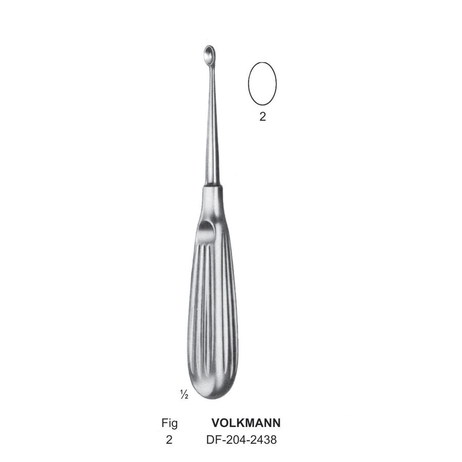 Volkmann Bone Curettes, Fig.2, 17cm  (DF-204-2438) by Dr. Frigz