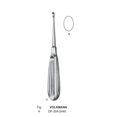 Volkmann Bone Curettes, Fig.4, 17cm  (DF-204-2440)