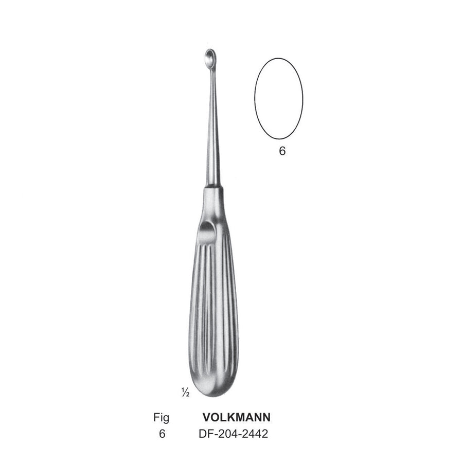 Volkmann Bone Curettes, Fig.6, 17cm  (DF-204-2442) by Dr. Frigz