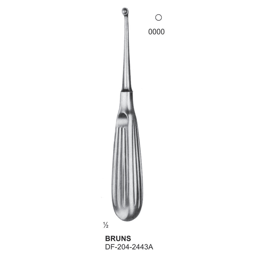 Bruns Bone Curettes, Fig.0000 (DF-204-2443A) by Dr. Frigz