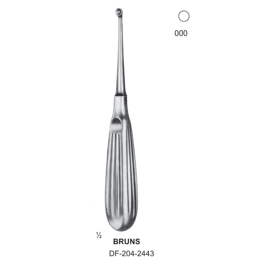 Bruns Bone Curettes, Fig.000, 17cm  (DF-204-2443) by Dr. Frigz