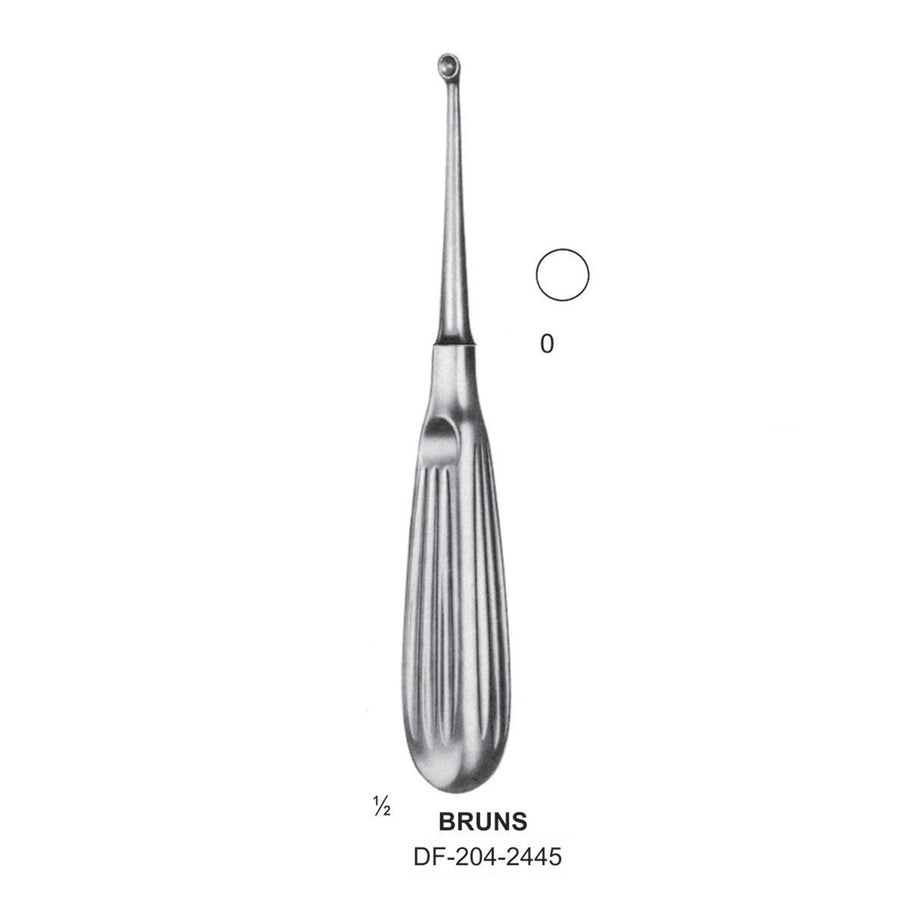 Bruns Bone Curettes, Fig.0, 17cm  (DF-204-2445) by Dr. Frigz