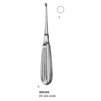 Bruns Bone Curettes, Fig.1, 17cm  (DF-204-2446)