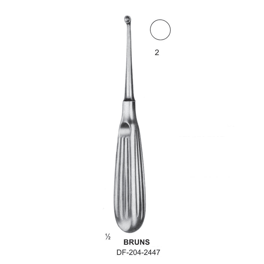 Bruns Bone Curettes, Fig.2, 17cm  (DF-204-2447) by Dr. Frigz