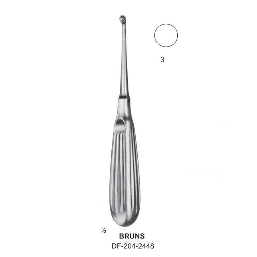 Bruns Bone Curettes, Fig.3, 17cm  (DF-204-2448) by Dr. Frigz