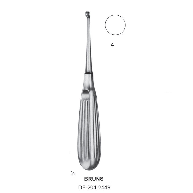 Bruns Bone Curettes, Fig.4, 17cm  (DF-204-2449) by Dr. Frigz
