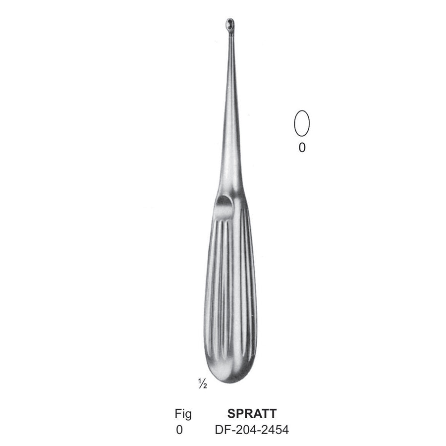Spratt Bone Curettes, Fig.0, 17cm  (DF-204-2454) by Dr. Frigz